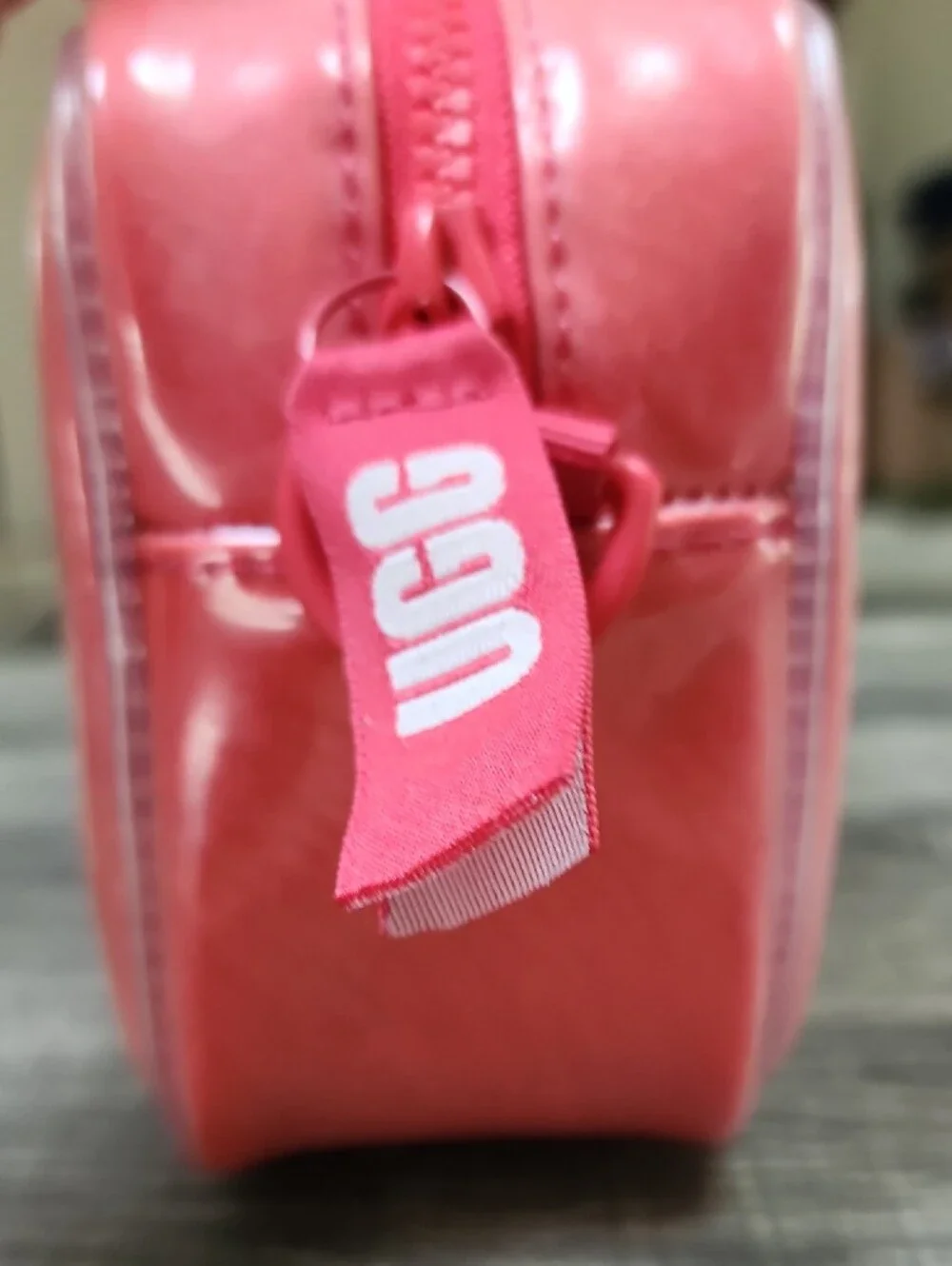 UGG Kids Or Adults Coral Pink Logo Crossbody Bag with Branded Strap